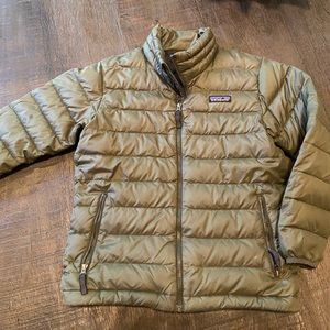 Boys Green Patagonia Puff Nano (Small 7/8)